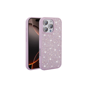 Étui en silicone blanc brillant de luxe avec strass en diamant anti-empreintes digitales pour iPhone 16 Pro rectangulaire Ins 7 Plus - Product Image 3