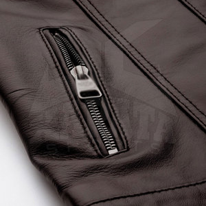 New Arrival Women's Genuine Leather Winter Jacket Solid Color with Zipper Breathable Eco-Friendly Windproof Finished Processing - Product Image 6