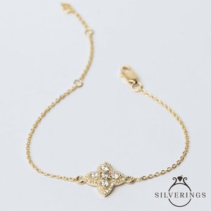 NOVAMART Fine Silverings 925 Sterling <b>Silver</b> Women's <b>Bracelet</b> with Pretty Zircon Fine <b>Charm</b> for Elegant Women Wholesale Export - Product Image 3