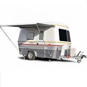 Ecocampor pequeño y ligero RV caravana viaje Camper remolque con techo superior tienda para la venta
