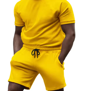 Venta al por mayor sólido gris XL tamaño verano deportes pantalones transpirable Etiqueta Privada diseño verano Pantalones cortos conjuntos lavado corto sólido conjuntos - Product Image 4