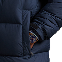 Blouson d'hiver matelassé pour homme à capuche, 650 Fill Power, en Ripstop, imperméable, avec fermeture éclair, chaud et long, idéal pour l'extérieur par temps froid