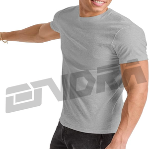 T-shirt gris demi-manches pour hommes simple look classique tissu doux et respirant parfait pour un style de rue décontracté quotidien - Product Image 1