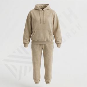 Survêtement pour femme 100% Coton Vintage Uni Hiver, personnalisé, pour l'entraînement, le jogging et les tenues décontractées, mi-lourd, respirant et doux - Product Image 1