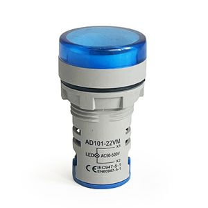 AEK-Tech BJ-22VMS Mini voltmètre numérique AC 22 mm 60-500 V LED bleu - Product Image 2