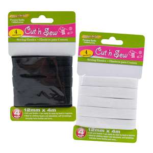 Rollo de encaje elástico Spandex 12MMX4M para coser para decoraciones artesanales de prendas - Product Image 1