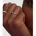Bague ouverte avec diamant taille émeraude cultivé en laboratoire, or jaune et blanc, bijoux fins, clarté VS, pierres précieuses certifiées IGI - Product Image 1