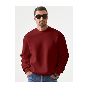 Sudadera Pull-Over de algodón 100% de peso pesado para hombre con logotipo personalizado 400 + GSM patrón sólido bordado de calidad superior para invierno - Product Image 3