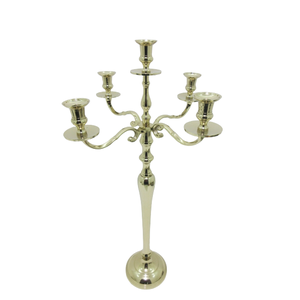 Portavelas de aluminio decorativo único/5 velas F354 portavelas de latón EPl para decoración de Navidad - Product Image 1