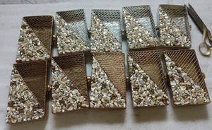 Exclusive Handmade Stylish Designer <b>Bridal</b> Brass MOP Clutches | Craftstages International Magnetic Closure Synthetic Evening - Product Image 4
