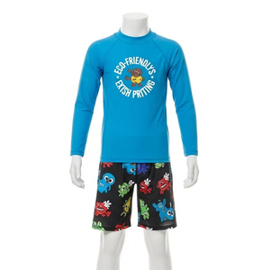 Camiseta de Protección Solar Ecológica para Niños con Serigrafía, Protección UV, Traje de Baño, Ropa de Playa, Camiseta Deportiva Acuática - Product Image 1