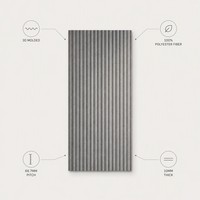 Panneau acoustique en PET moulé en 3D Kuswave |   Panneau acoustique intégré 3D en fibre de polyester, feutre acoustique thermoformé 2400x1200