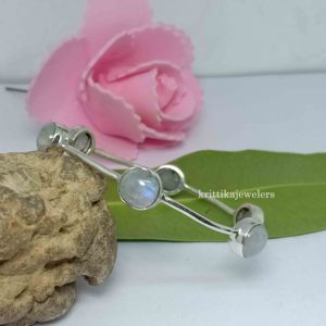 กำไลหินหกชิ้นสำหรับผู้หญิงสีเงินสเตอร์ลิง925พร้อมส่งกำไลข้อมือสวยๆสีฟ้าธรรมชาติพร้อมไฟมูนสโตน - Product Image 5