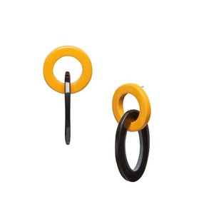Pendientes redondos de resina para mujer, aretes de aro de resina, creativos, grandes y trenzados - Product Image 6