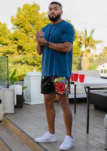 กางเกงขาสั้นลายตาข่ายขาสั้นสำหรับผู้ชายกางเกงขาสั้นผ้าตาข่ายพิมพ์ลายฮิปฮอปแฟชั่นใหม่ฤดูร้อน - Product Image 6