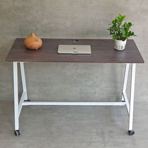 Escritorio Móvil de Diseño Moderno FOS 120x60cm, Escritorio Plegable de Madera con Patas de Hierro Ajustables y Almacenamiento FOS011 - Product Image 3