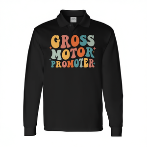 Camiseta Polo de Manga Larga para Terapeuta Asistente OT, Promotor de Motricidad Fina Pediátrica, Asistente Técnico de Terapia Física - Product Image 3