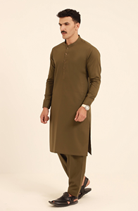 Shalwar Kameez en coton sur mesure de haute qualité pour hommes - Sans plis et séchage rapide, marque Tradeem Sports, toutes saisons, pour mariage et Diwali - Product Image 2