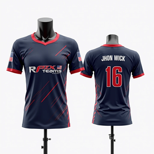 เสื้อเจอร์ซีย์กีฬาระบายอากาศสำหรับผู้ชายเสื้อซอฟต์บอลและบาสเก็ตบอลคอกลมเสื้อตกปลาแบบสั่งตัด - Product Image 5