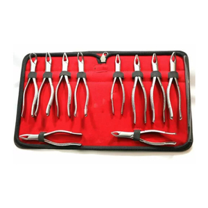 Lot de 10 pinces d'extraction Kit d'extraction Instruments dentaires en acier inoxydable - Product Image 1