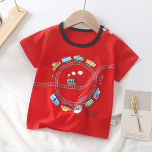 Wholesale Summer New Style Quick Dry Feature Boys Short-Sleeved <b>T</b>-<b>shirts</b> with Customized Logo Casual O-Neck <b>Toddlers</b> For kids - Product Image 1