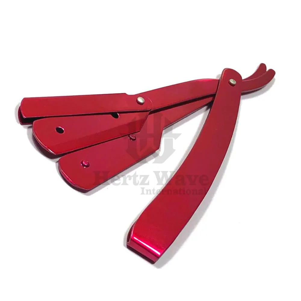 Сделанная на заказ новая модель розовая плазменная покрытая Sloan прямая Легко складывающаяся бритва режет горло и бритвенный Нож Бритва с пользовательским логотипом