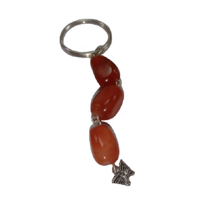 Pierre naturelle rouge cornaline Cube quartz papillon porte-clés guérison pierre précieuse cristal porte-clés guérison grossiste - Product Image 4