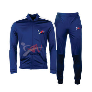 Chándal personalizado de alta calidad con cremallera para hombre, chándal ecológico con material flexible, logotipo impreso personalizado - Product Image 1