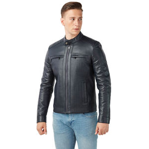 Chaqueta de Cuero Casual para Hombre, Corte Ajustado, de la Mejor Calidad, para Invierno, Resistente al Viento y al Agua, Color/Talla Personalizable, Ropa de Lona - Product Image 4