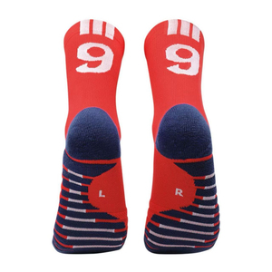 Custom Logo Athletic Socks Men's Anti-Slip Grip Crew Socks for Football Soccer Sports Sticky Bottom Non-Slip Training Socks - Product Image 1