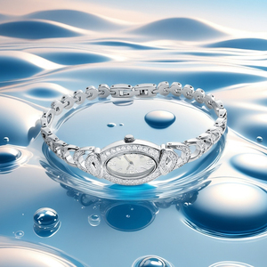 Montre-bracelet de luxe pour femme YD1003 avec logo personnalisé, bijoux en zircon et diamants, pour affaires et mode - Product Image 4