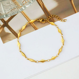 Trendy Custom 316L Stainless Steel 14k 18k Gold Plated Necklace <b>Bracelet</b> Jewelry <b>Set</b> for Women wholesale - Product Image 2