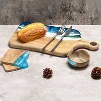 Planche à découper en bois cuisine multifonction sac créatif OEM personnalisé tungstène Logo temps Note blocs à découper pièce équilibre