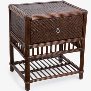 High Quality Vintage Design Hotel Furniture Natural Rattan <b>Nightstands</b> Lamps Handwicker Wooden Bedroom Dining Furniture-Vietnam - Product Image 2