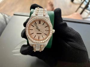 High Quality Luxury Moissanite Watch Custom Iced Out Watch <b>for</b> Gift Factory Wholesale Hip Hop Style Iced Out Mechanical Watches - Product Image 3