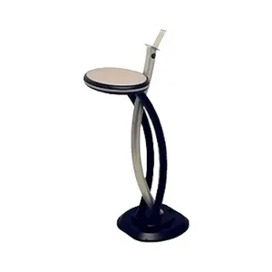 Pedestal de consola usada, accesorio para bolos, metal, madera, buen estado, color negro y gris, gran oferta