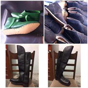 This is a pair of black leather Jefferson Davis boots, a reproduction of the 1801 brogan style that was <b>Shoes</b> - Product Image 5