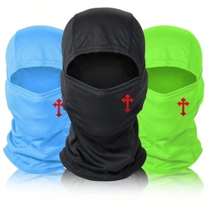 Cagoule avec masque imprimé en croix pour hommes et femmes, cagoule d'extérieur, coupe-vent et crème solaire, 1 pièce - Product Image 1