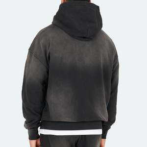 Sudadera con Capucha Extra Grande para Hombre, de Algodón Grueso, Estilo Desgastado, Decolorado por el Sol, de Secado Rápido, con Bolsillo, Personalizada OEM de Alta Calidad - Product Image 5