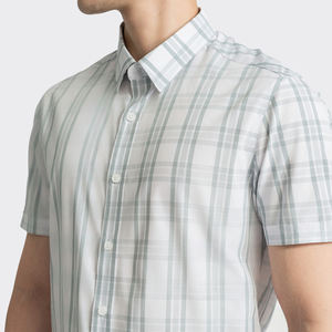 เสื้อเชิ้ตผู้ชายลายทางลำลอง Aristino ผลิตจากผ้าไผ่ 50% โพลีเอสเตอร์ 50% ย้อมสีเสื้อผ้า แขนยาว น้ำหนัก 220 กรัม ผ้าไม่ถักทอ โลโก้ที่คอเสื้อ มีสินค้าในสต็อก - Product Image 6