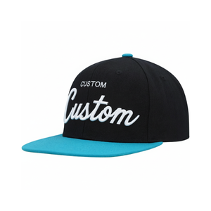 Vente en gros Deux Tons Structuré 6 Panneau Snapback Chapeaux Logo Brodé Personnalisé Bord Plat Classique Hip Hop Sport Casquettes pour Usage Décontracté - Product Image 1