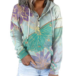 2025 Meilleures ventes de vêtements élégants pour femmes Sweats à capuche surdimensionnés pour femmes Nouvelle arrivée Sweats à capuche de sublimation pour femmes - Product Image 3