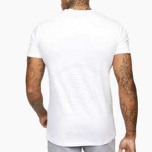 Venta al por mayor de los hombres personalizados de secado rápido Fitness camiseta de poliéster en blanco ajustado Athletic Gym Sport camiseta de entrenamiento - Product Image 2