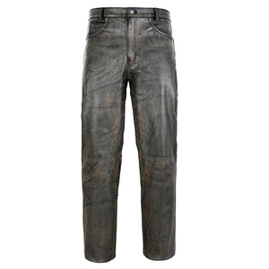 2024 hommes tendance mode jambe large pantalon en cuir couleur unie personnalisable haute toile haut fabricant élégant nouveau - Product Image 1