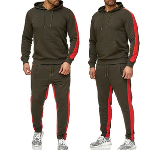 Algodón polar 2 uds trajes deportivos casuales conjuntos de Sudadera con capucha de Color sólido 2025 hombres Otoño Invierno chándal de alta calidad chándal hombres - Product Image 1