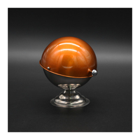 Sucrier en acier inoxydable à couvercle roulant avec finition orange/argent Design moderne pour utilisation en restaurant