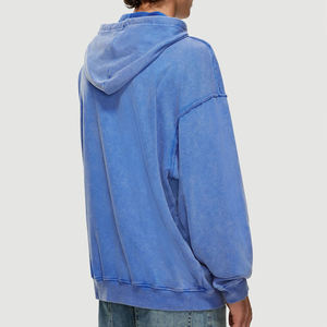 Sudadera con Capucha Vintage Lavada al Ácido con Logotipo Personalizado para Hombre, 100% Algodón, Temporada de Invierno, Sudadera con Capucha Desgastada para Hombre - Product Image 2