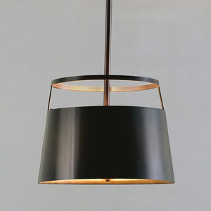 Lámpara colgante de metal de diseño clásico con lámpara colgante decorativa con acabado recubierto de polvo negro - Product Image 1