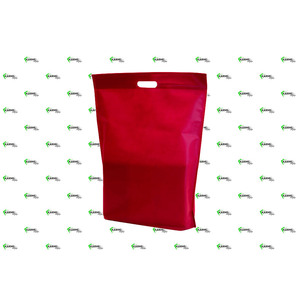 Bolsa troquelada color burdeos 30x40+10cm 60gsm Novotex TNT 500 piezas B2B - Product Image 1