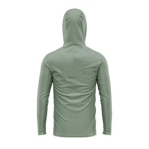 Performance Breathable Fishing Hoodie with Face <b>Mask</b> Custom Printed Long Sleeve Sun Protective UPF 50+ Hoodie - Product Image 3